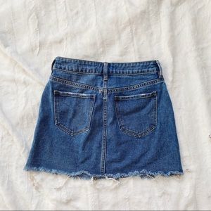 High waisted denim skirt